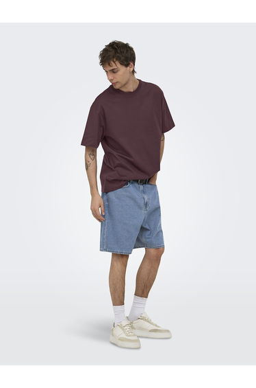Organic Cotton T-Shirt in Loose Fit with Crew Neck