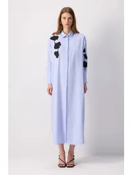 EMBROIDERY DETAILED SHIRT DRESS