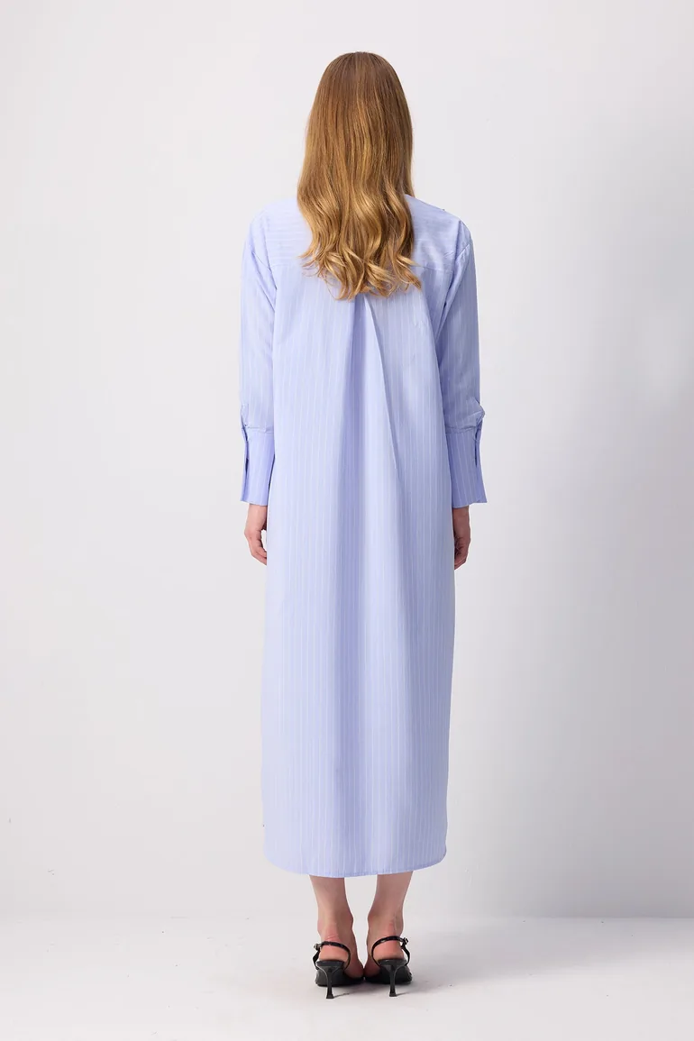 EMBROIDERY DETAILED SHIRT DRESS - 3