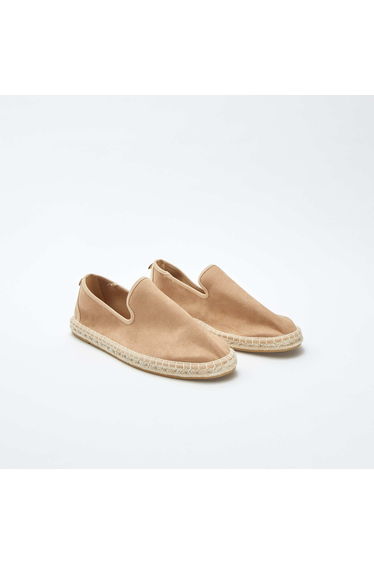 Faux suede espadrilles BROWN