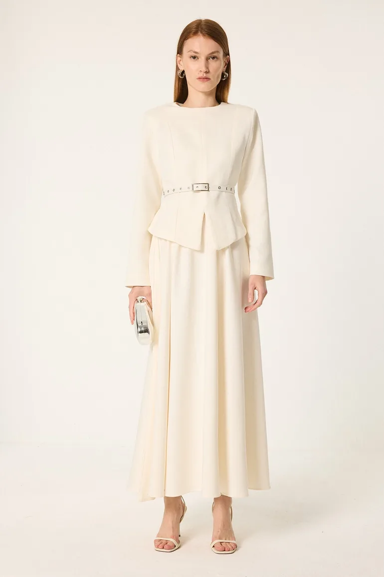 JACKET AND SKIRT SET WITH ZIPPER