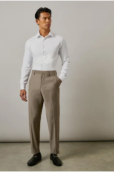 Light Brown Tailored Fit Trousers