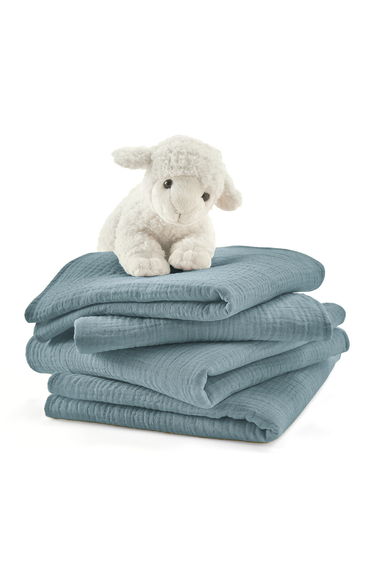 Set of 4 Kumla Large 100% Cotton Muslin Squares
