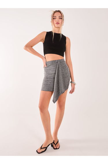Draped Mini Skirt