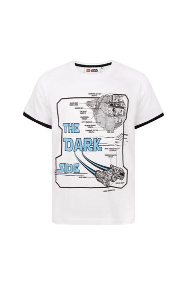 Lego Star Wars Boys The Dark Side T-Shirt - White/Black