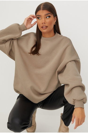 Sweatshirt - Beige - Regular fit