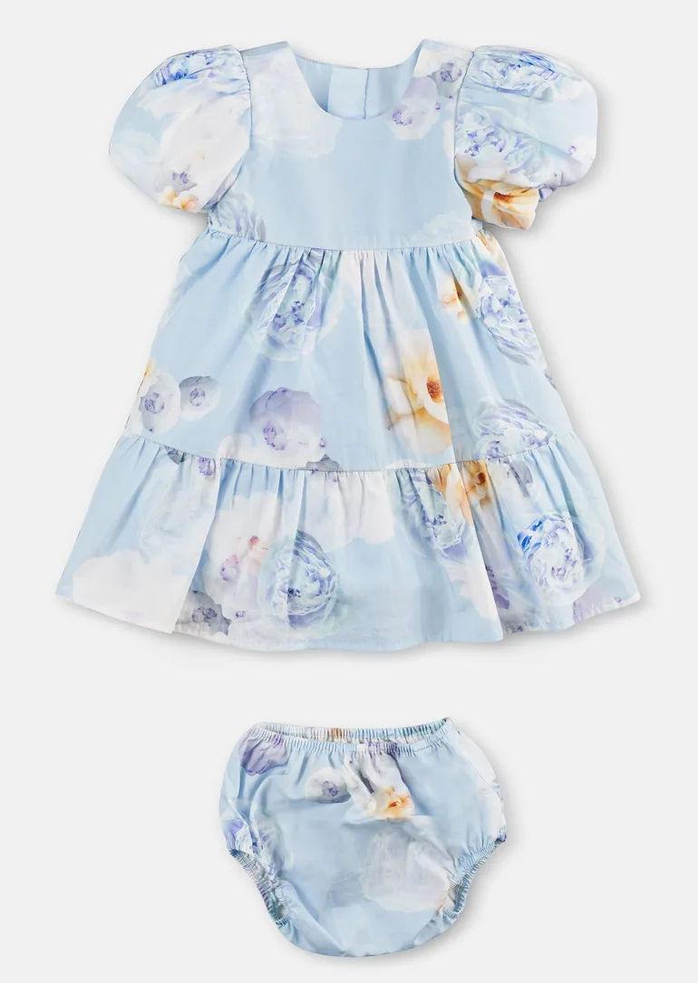 Lucia Puff Sleeve Print Dress - 1