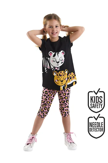 Leopard and Zebra Girls Tunic Tights Set