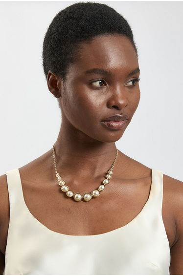 Logo Pearl Necklace