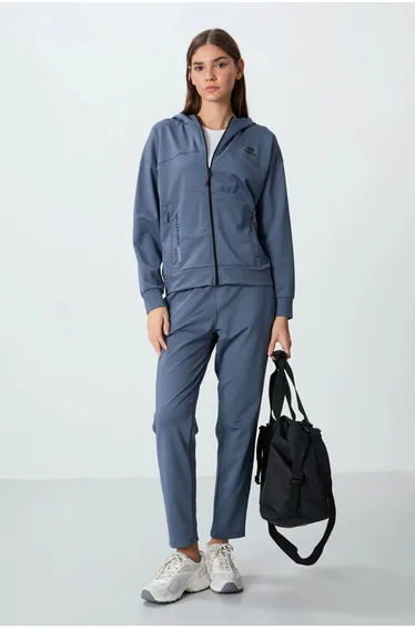 TOMMY Women’s Hooded Zip Sweatshirt And Pants Set