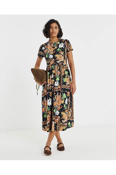 Jersey Midi Dress With Pockets