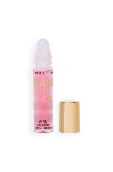 Revolution Glass Kiss Roller Ball Lip Oil Fairytale Pink Shimmer