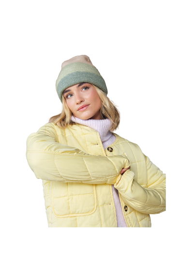 Beechfield Wave Soft Beanie - Almond/Pistachio/Dusty Green