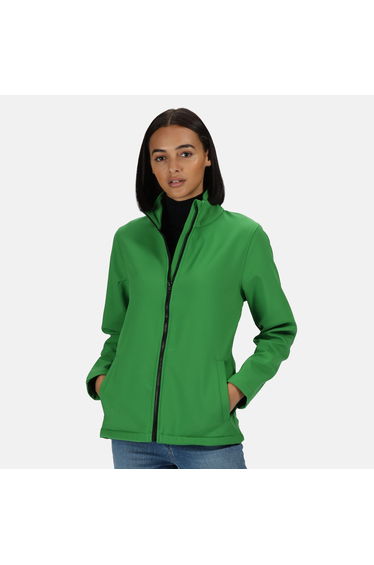 Regatta Standout Womens/Ladies Ablaze Printable Soft Shell Jacket - Extreme Green/Black