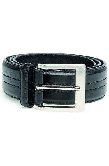 Duke Mens D555 Harley Kingsize Four Line Stitched Belt - Black