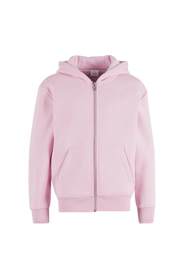 New Morning Studios Childrens/Kids Oversized Full Zip Hoodie - Soft Pink