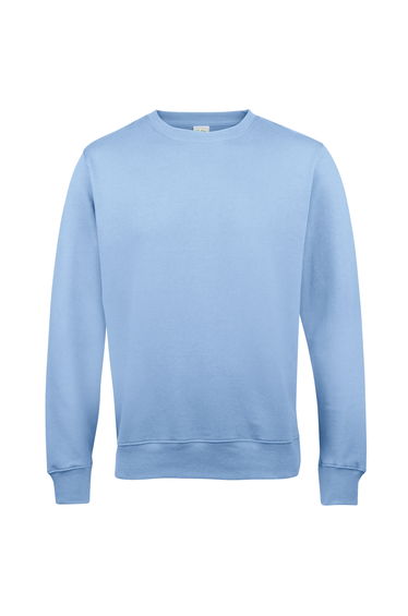 AWDis Just Hoods AWDis Unisex Crew Neck Plain Sweatshirt - Sky Blue