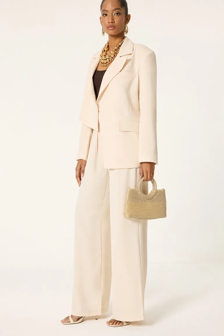 ASYMMETRICAL JACKET TROUSERS SET - 1