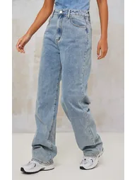 Tall Vintage Bleach Wash High Waist Baggy Boyfriend Jean - 1