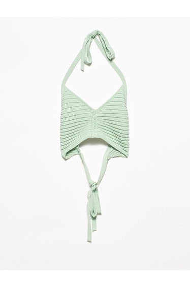 Crop Top - Green - Plain