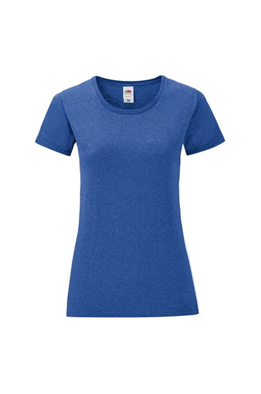 Fruit Of The Loom Womens/Ladies Iconic T-Shirt - Heather Royal