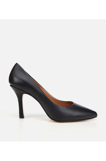 Women's Leather Black High Heel Stiletto