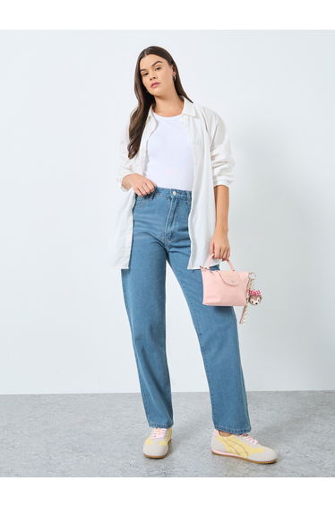 High Rise Whisker Tapered Jeans