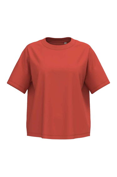 Native Spirit Womens/Ladies Oversized T-Shirt - Paprika
