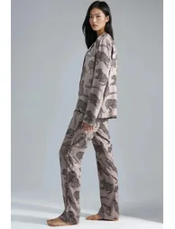 بيجامة هيكوب باللون الزهري - 2