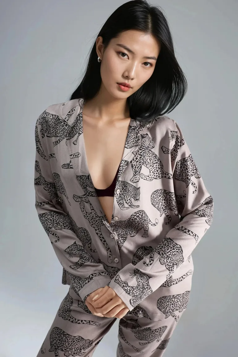 بيجامة هيكوب باللون الزهري - 3