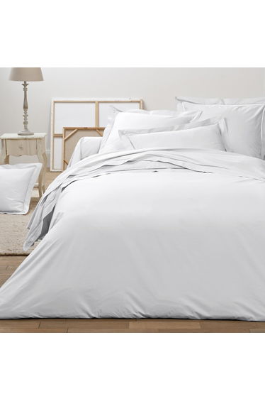 Secret Cotton Percale Flat Sheet with Spoke Stitching