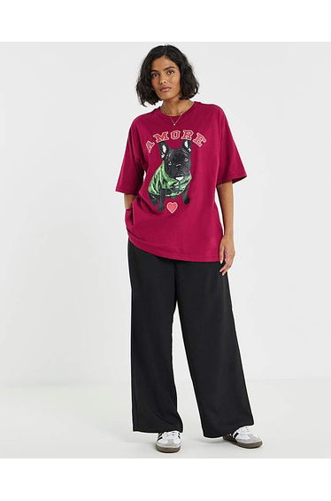 Dog Oversized Graphic T-Shirt