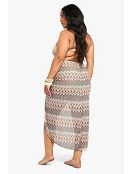 Plus Zig Zag Knitted Sarong - multi - 2
