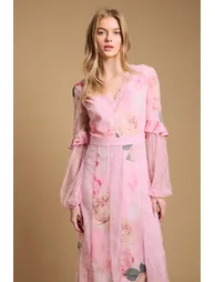 فستان بشرائح دانتيل - 1