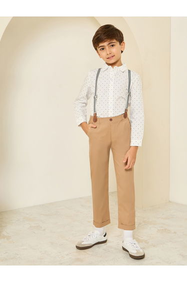 Boys Shirt with Trousers and Suspender Set