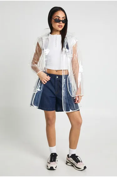 Trim Detail Transparent Festival Mac - white