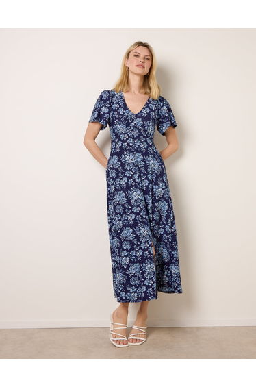 Floral Button Through Midi Dress