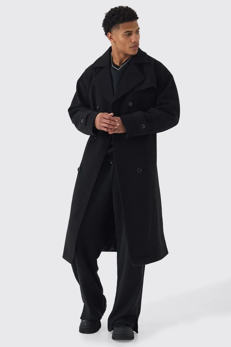 Trench Coat Jacamo Overcoats Black Mac Jacket Jacamo