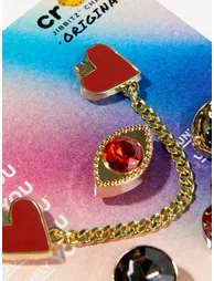 Girls Leopard and Gold Jibbitz™ 5 Pack in Gold - 3