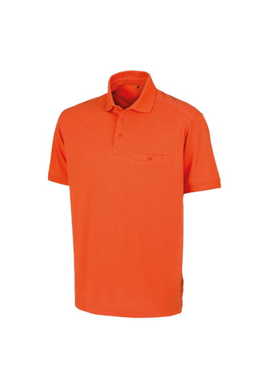 Result Mens Work-Guard Apex Short Sleeve Polo Shirt - Orange