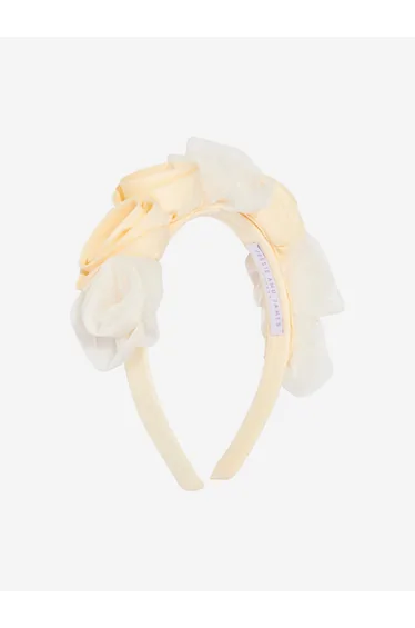 Girls Ring On Roses Headband in Yellow
