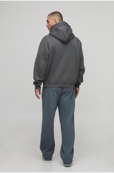 Basic Straight Leg Jogger - slate grey