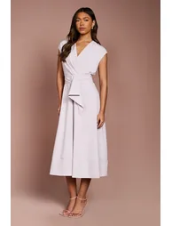 Belted Crepe Dress