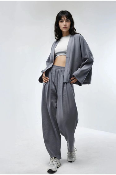 BUSEM Wide Leg Pleated Pants