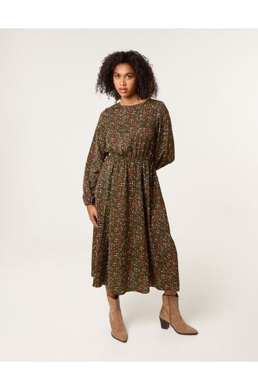 Animal Print Midi Dress