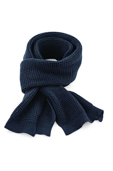 Beechfield Unisex Adult Classic Waffle Scarf - French Navy
