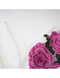 Pétale White Rose Appliqué Maxi Dress - 11