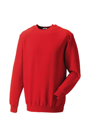 Russell Mens Spotshield Raglan Sweatshirt - Bright Red