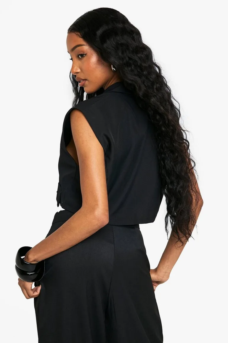 Shoulder Pad Plunge  Waistcoat - 1