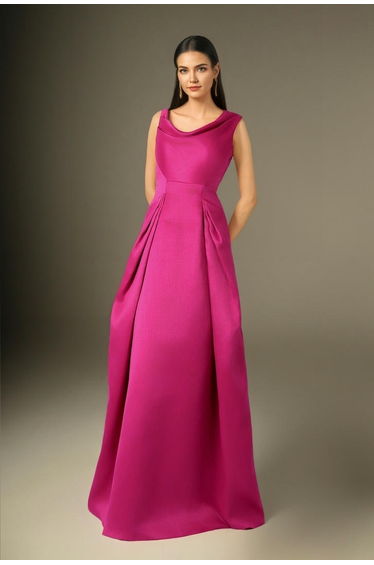 Rosy Charm Pink Pleated Dress
